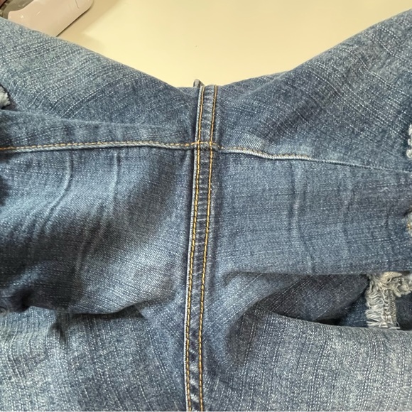 Torrid distressed denim shorts camo accents 20 - Picture 11 of 13